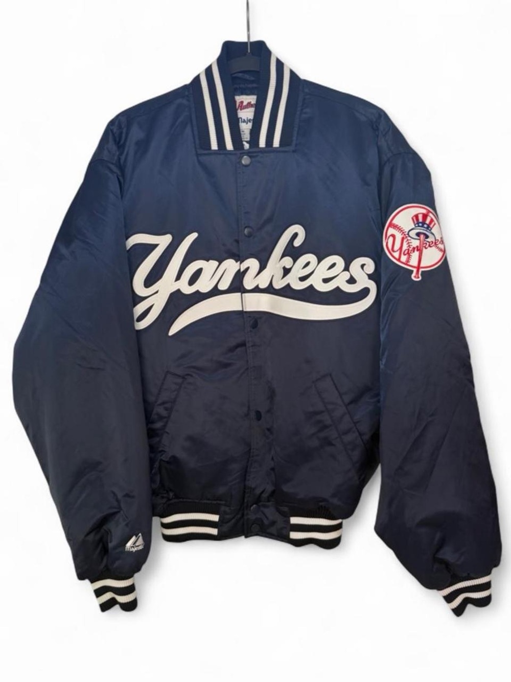 Vintage New York Yankees MLB baseball satin bomber jacket size medium